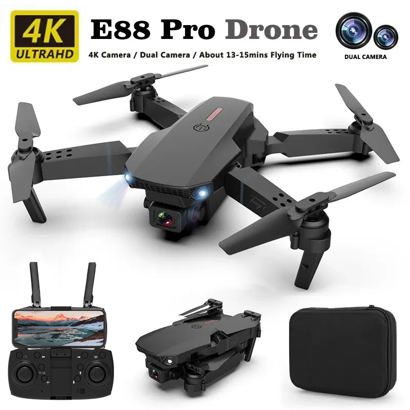 Drone E88Pro Rc 4K - Dron profesional E88pro, flujo óptico 4k,