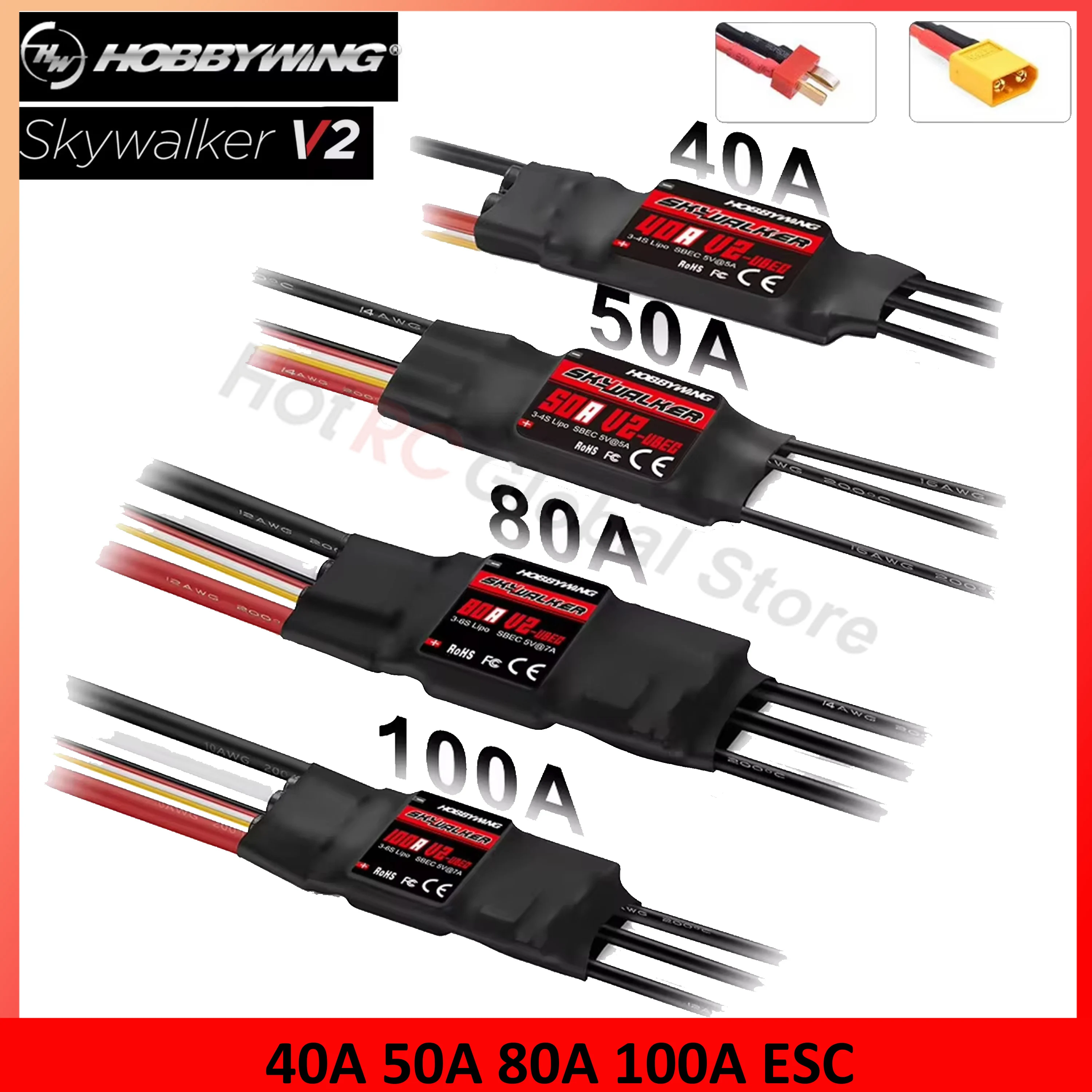 Dron Rc Quadcopter - HOBBYWING Skywalker-CONTROLADOR DE VELOCIDAD ESC sin
