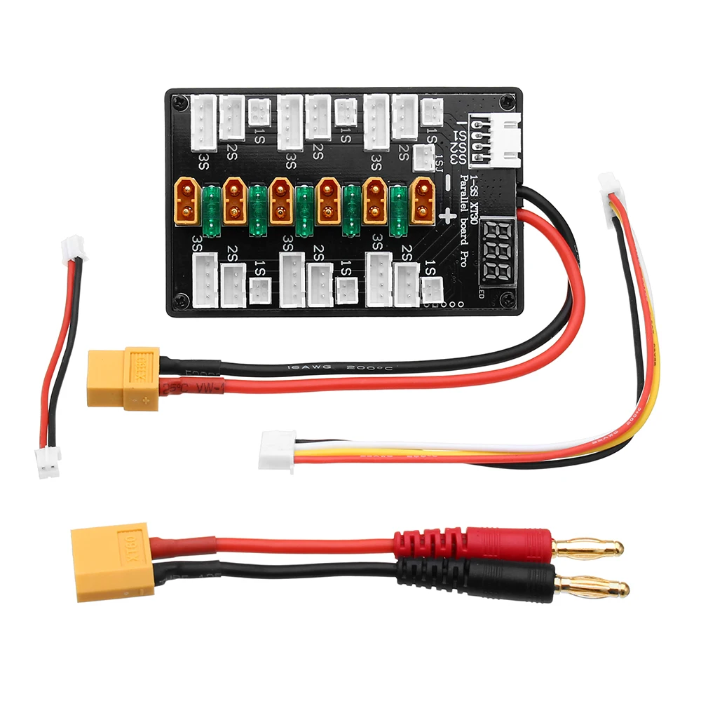 Lipo Parallel Charging Board - Enchufe XT30 1S-3S versión actualizada de