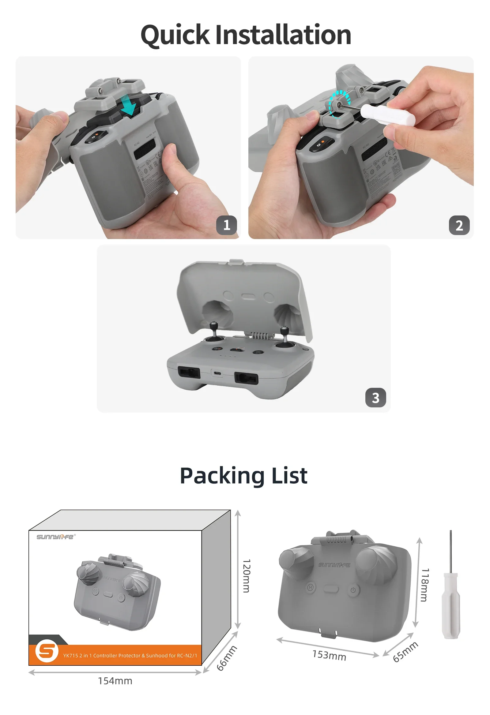 Protector de controlador 2 en  - Drone Dji Rc 3 reseña y precio