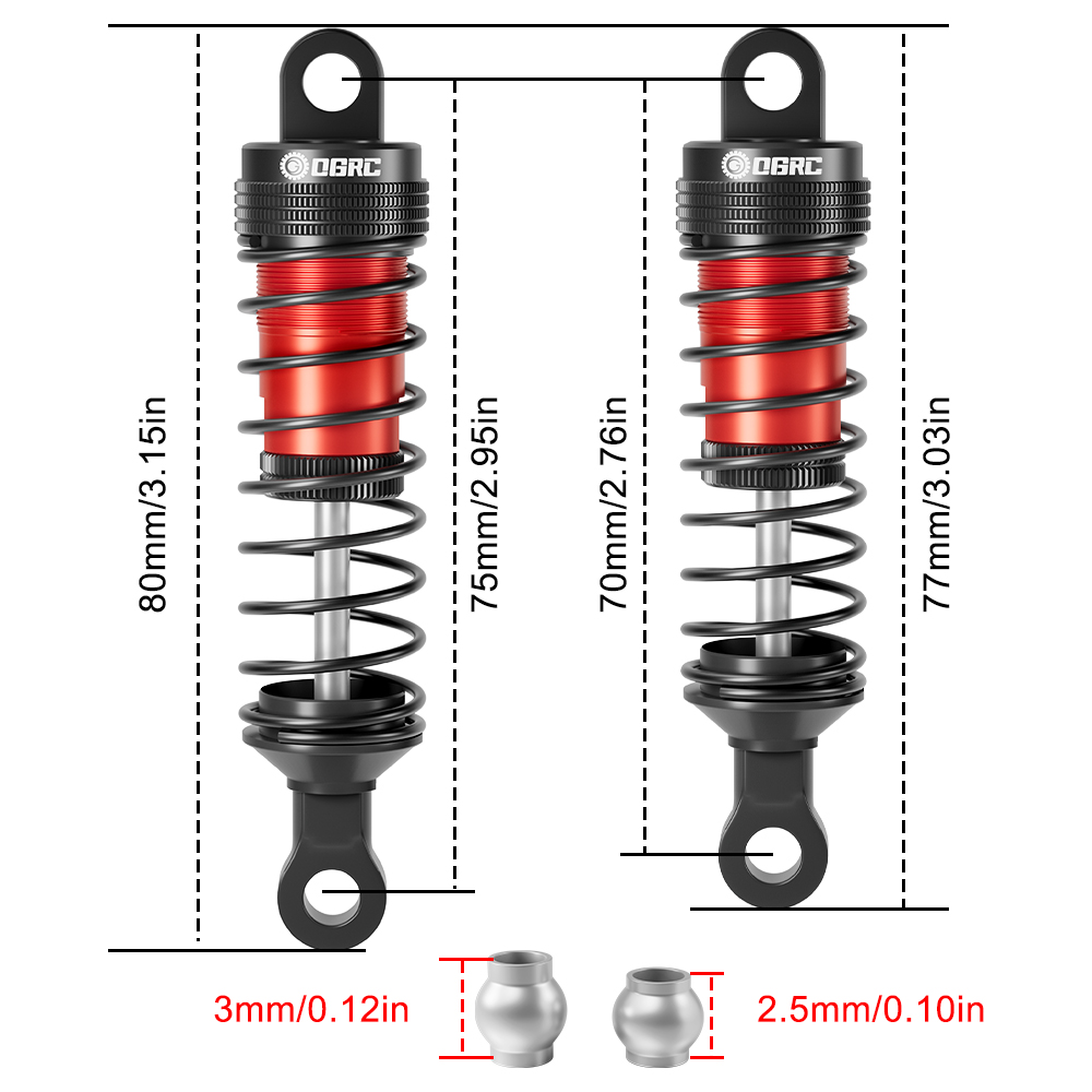 Amortiguador de aceite de alum - Rc Suspension Arm reseña y precio