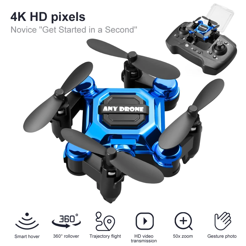 Cámara 4K HD RC Drone Fold Con - Drone Rc Folding reseña y precio