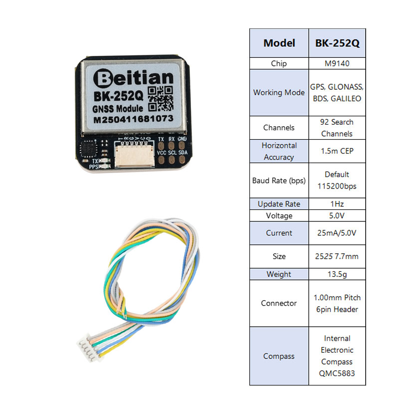 Beitian BK-252Q GPS GNSS módul - Gps Module Drone reseña y precio