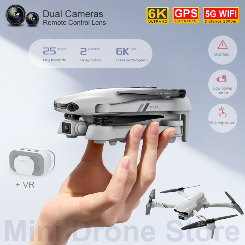 Helicópteros F10 RC regalo GPS - Drone Rc Folding reseña y precio